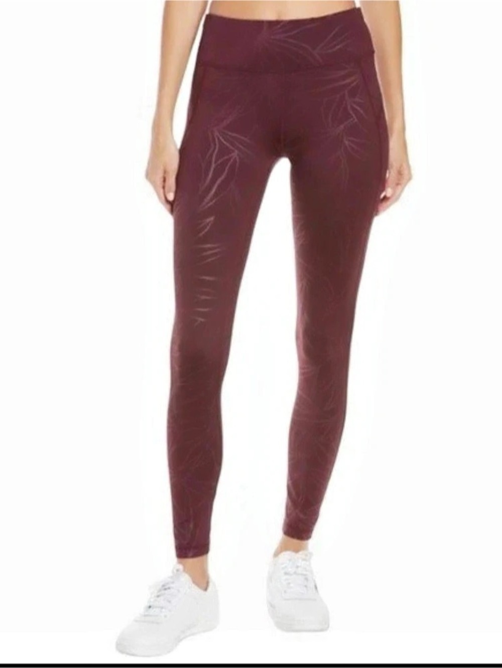 Sweaty Betty All Day Floral Full-Length Leggings, Burgundy Large